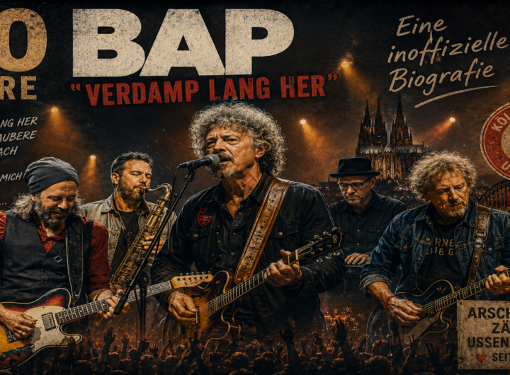 Fan-Bild der legendären Kölschrockband BAP bei einem Live-Auftritt.