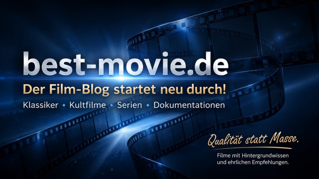 Titelbild von best-movie.de mit Filmrollen, Popcorn und Kinoelementen