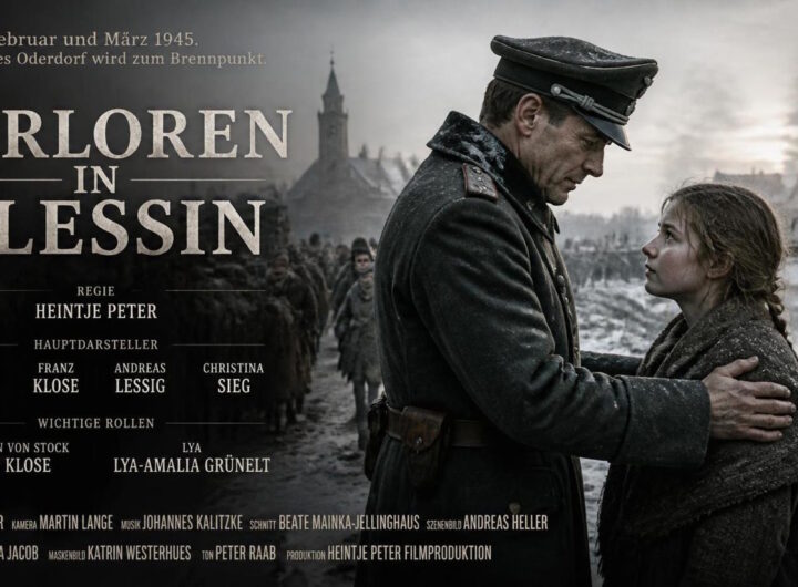Filmszene aus Verloren in Klessin mit Hauptmann von Stock und Lya.