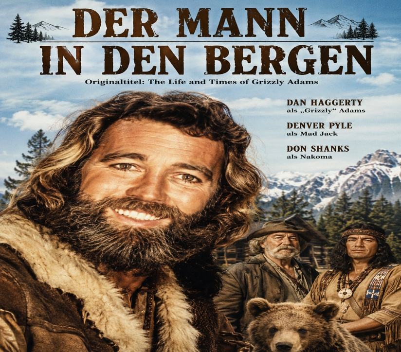 Der Mann in den Bergen (Grizzly Adams) mit Ben dem Bären, Mad Jack und Nakoma – Fan-Bild