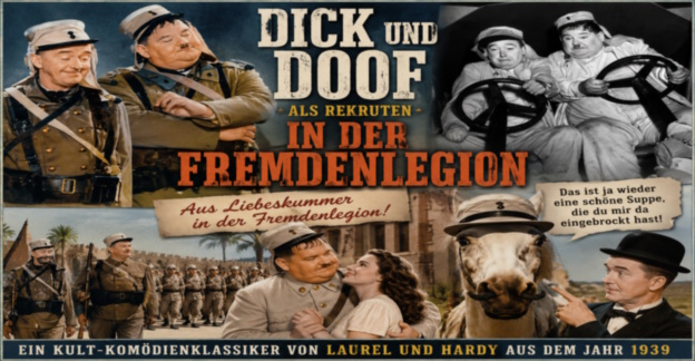 Dick und Doof in der der Fremdenlegion Fan-Art
