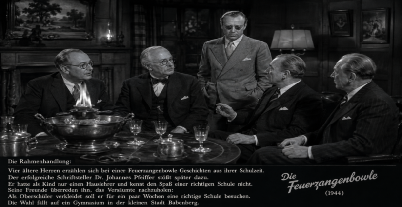Heinz Rühmann als Dr. Johannes Pfeiffer in Die Feuerzangenbowle von 1944