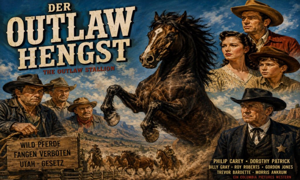 Der Outlaw-Hengst – Fan-Art zum Western von 1954 mit einem wilden Hengs