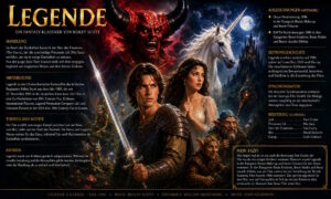 Fan-Bild zum Fantasyfilm Legende (1985) mit Tom Cruise und Tim Curry.