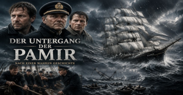 Das Segelschulschiff Pamir auf See