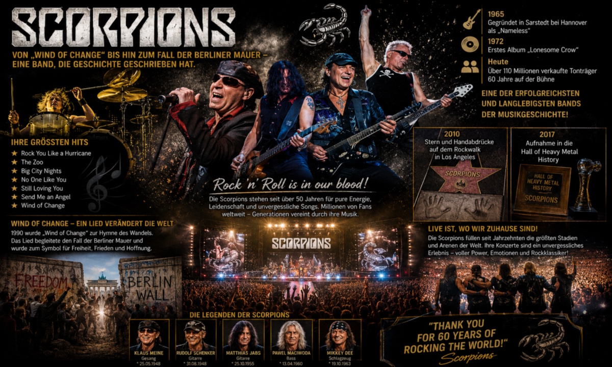 Die Scorpions bei einem Live-Konzert – Fan-Art