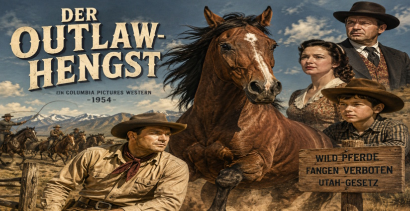 Fliegende Hufe – The Outlaw Stallion, Fan-Bild mit Pferden und Westernszene
