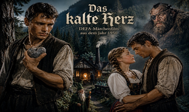 Das kalte Herz (1950) – Fan-Bild mit Peter Munk, dem Glasmännchen und dem Holländer-Michel
