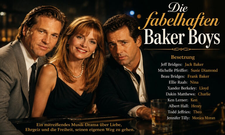 Fan-Bild zum Musikfilm Die fabelhaften Baker Boys (1989) mit Michelle Pfeiffer als Susie Diamond sowie Jeff und Beau Bridges.