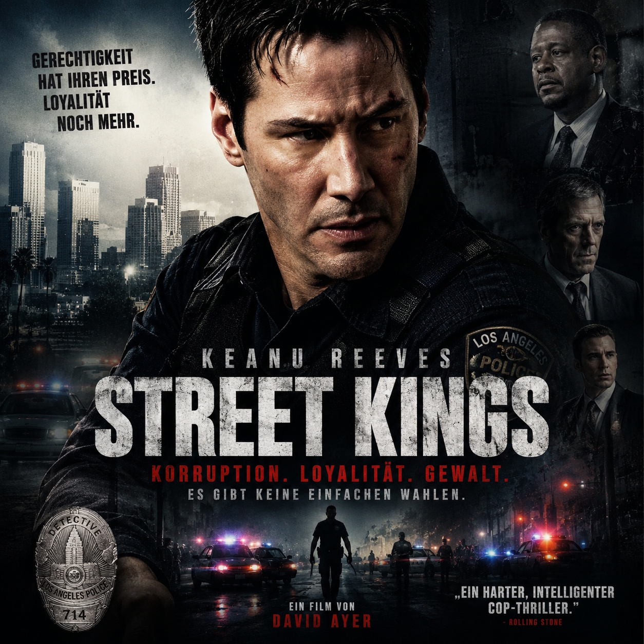 KI-generiertes Fan-Poster zum Actionthriller Street Kings