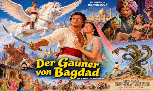 Der Gauner von Bagdad (1960/61) mit Steve Reeves als Karim