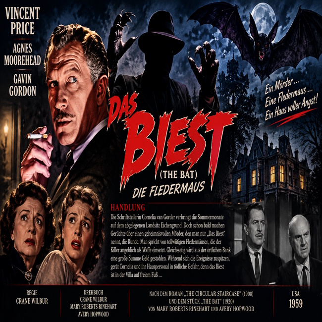 Das Biest (The Bat) – Die Fledermaus mit Vincent Price