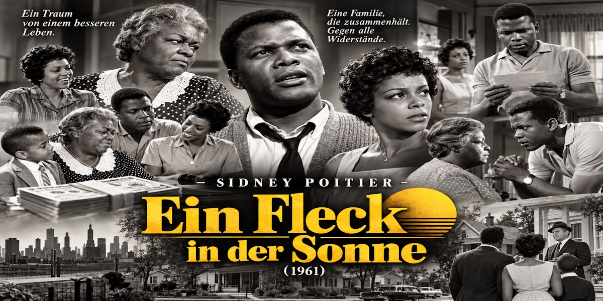 Filmcollage zu Ein Fleck in der Sonne (1961) mit Sidney Poitier