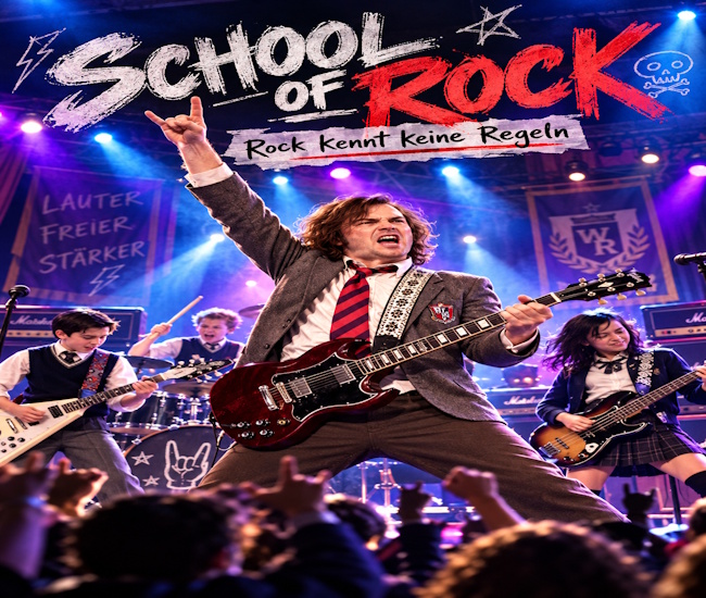 School of Rock – Rock kennt keine Regeln School of Rock (2003) – Dewey Finn begeistert seine Schüler für Rockmusik und gründet eine Schülerband.