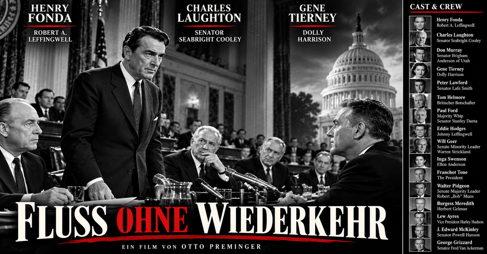 Sturm über Washington (1962) – politisches Drama von Otto Preminger